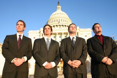 With friends in front of the
Capitol building.